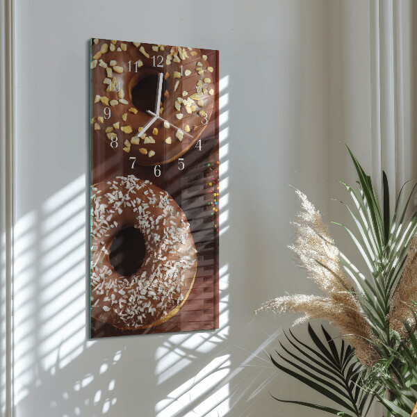 Vertical wall clock Donuts