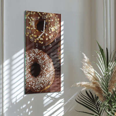 Vertical wall clock Donuts