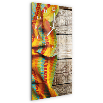 Vertical wall clock Wood Fabric