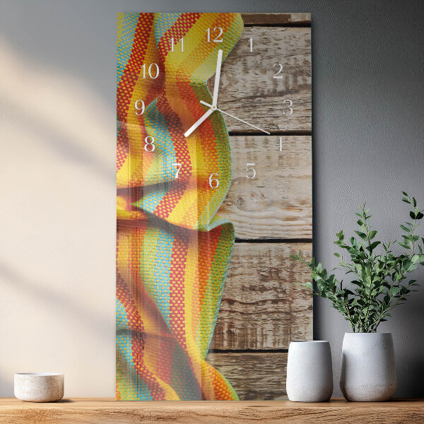 Vertical wall clock Wood Fabric