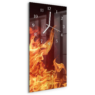 Vertical wall clock Fire