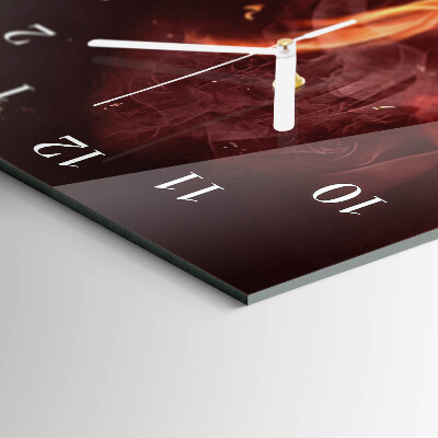 Vertical wall clock Fire
