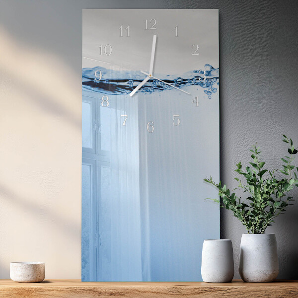 Vertical wall clock Water