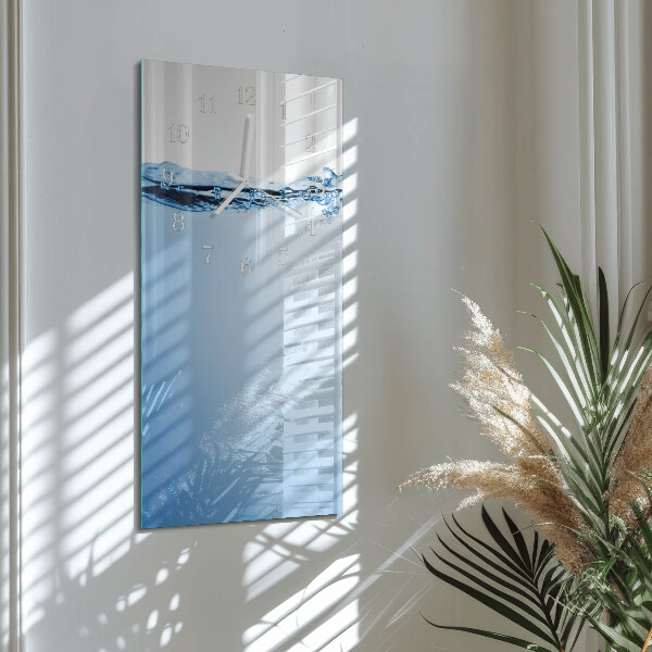 Vertical wall clock Water