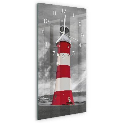 Vertical wall clock Lighthouse