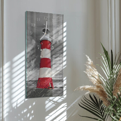 Vertical wall clock Lighthouse
