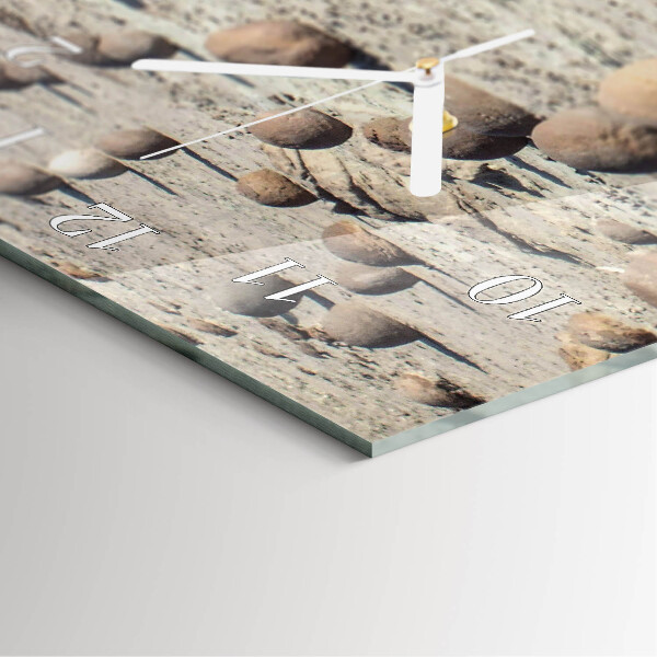 Vertical wall clock Beach Stones