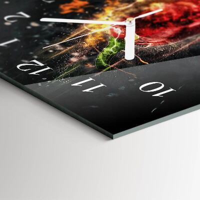 Vertical wall clock Hot pepper