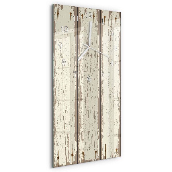 Vertical wall clock Wooden boards
