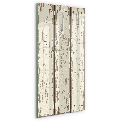 Vertical wall clock Wooden boards