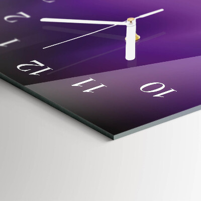 Vertical wall clock Waves of purple