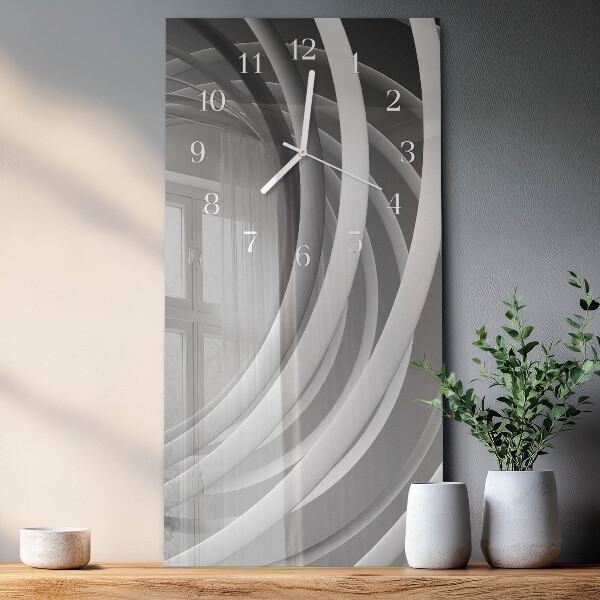 Vertical wall clock Abstract circles