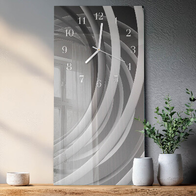 Vertical wall clock Abstract circles