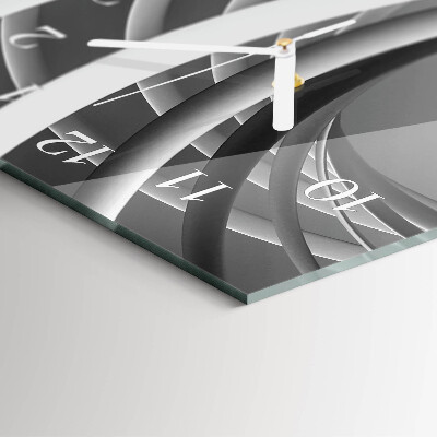 Vertical wall clock Abstract circles