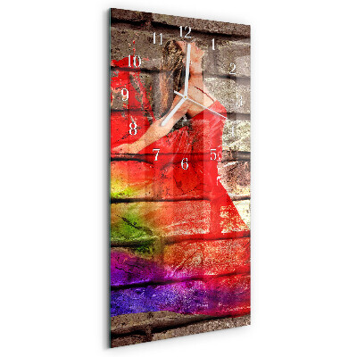Vertical wall clock Brick