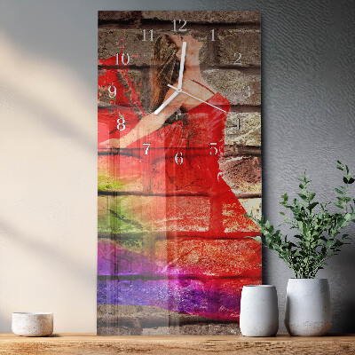 Vertical wall clock Brick