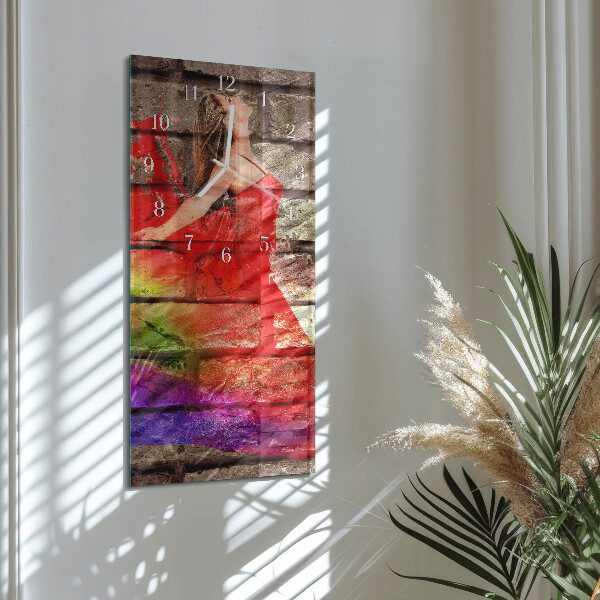 Vertical wall clock Brick