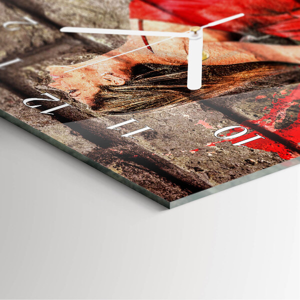 Vertical wall clock Brick