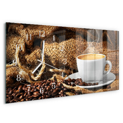 Horizontal wall clock Coffee Beans