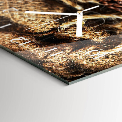 Horizontal wall clock Coffee Beans