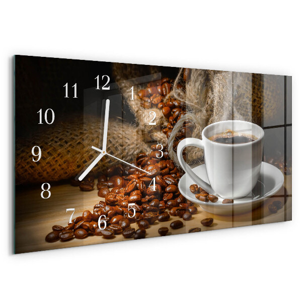 Horizontal wall clock Coffee
