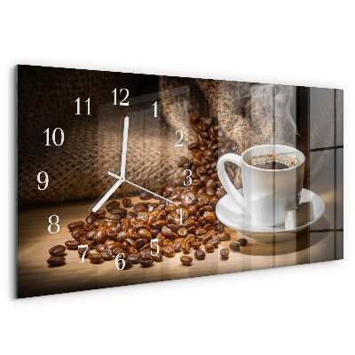 Horizontal wall clock Coffee