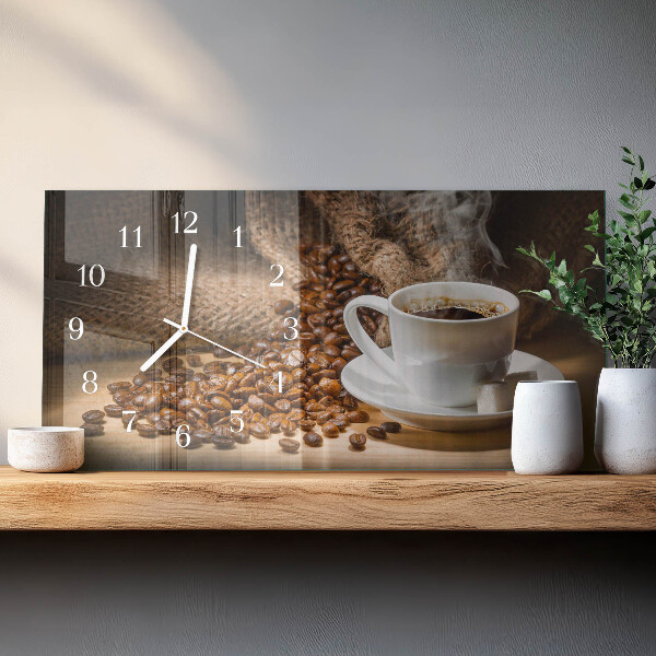 Horizontal wall clock Coffee