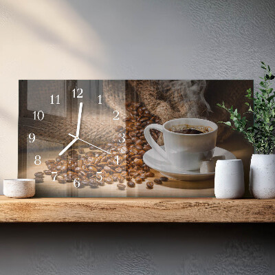 Horizontal wall clock Coffee