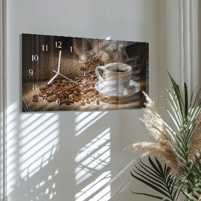 Horizontal wall clock Coffee