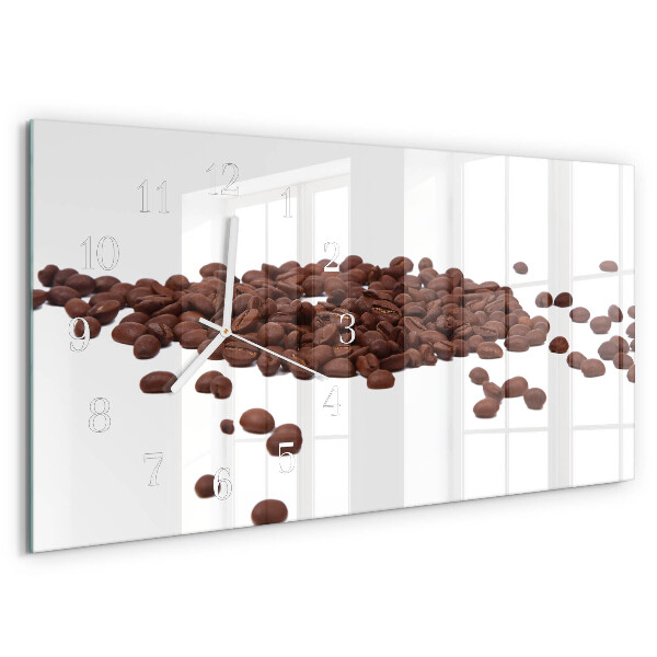 Horizontal wall clock Coffee Beans