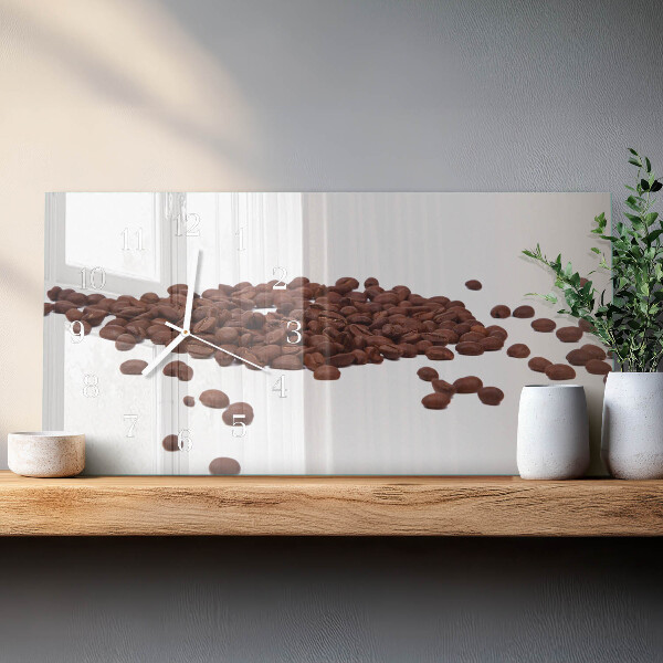 Horizontal wall clock Coffee Beans
