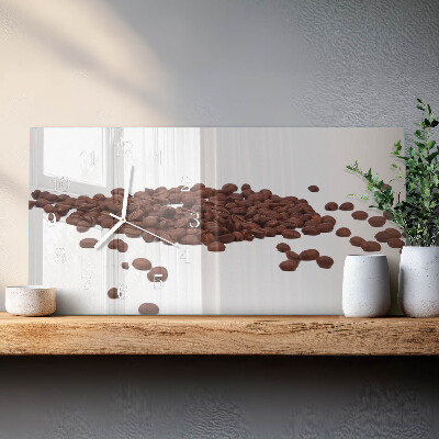 Horizontal wall clock Coffee Beans