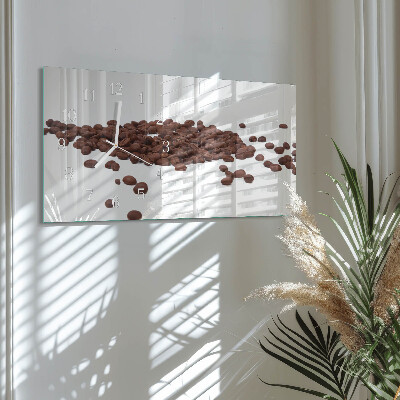 Horizontal wall clock Coffee Beans