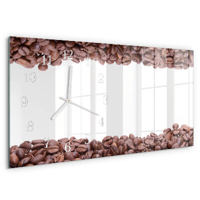 Horizontal wall clock Coffee Beans