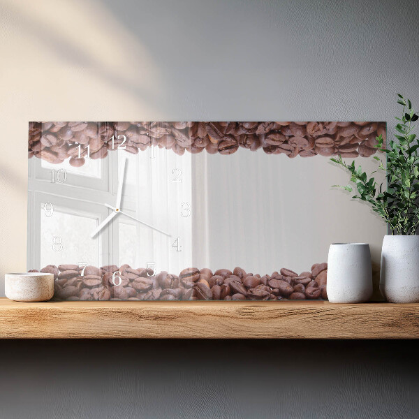 Horizontal wall clock Coffee Beans