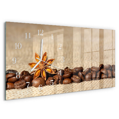 Horizontal wall clock Coffee Beans