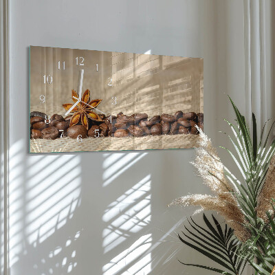 Horizontal wall clock Coffee Beans