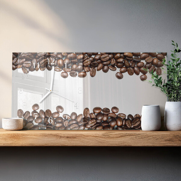 Horizontal wall clock Coffee Beans