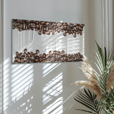 Horizontal wall clock Coffee Beans