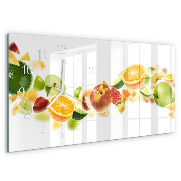 Horizontal wall clock Fruit mix