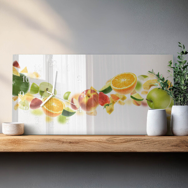 Horizontal wall clock Fruit mix
