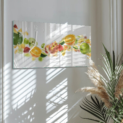 Horizontal wall clock Fruit mix
