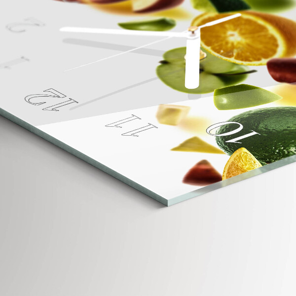 Horizontal wall clock Fruit mix