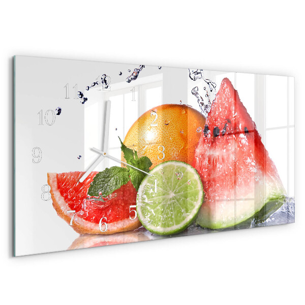 Horizontal wall clock Juicy fruit