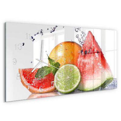 Horizontal wall clock Juicy fruit