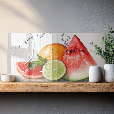 Horizontal wall clock Juicy fruit