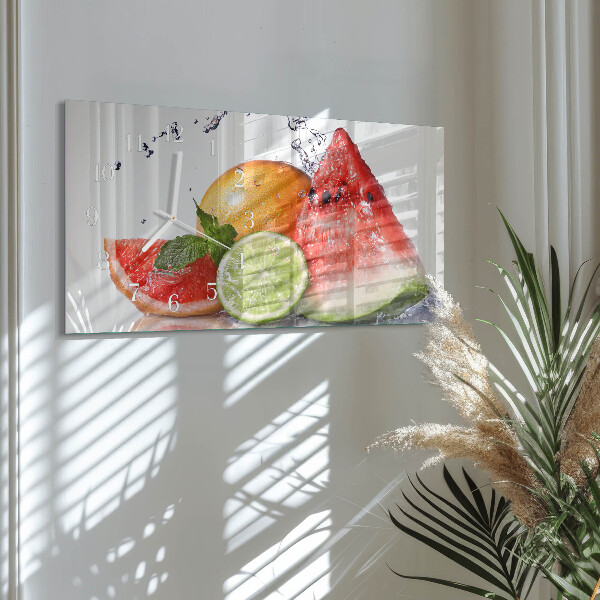 Horizontal wall clock Juicy fruit