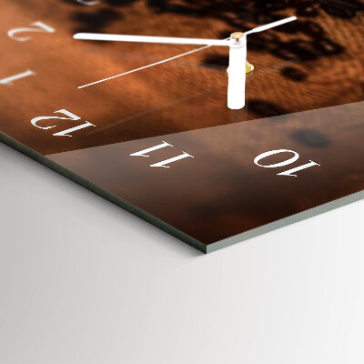 Horizontal wall clock Hot coffee
