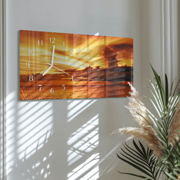 Horizontal wall clock West