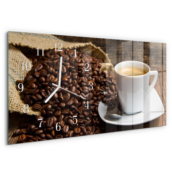 Horizontal wall clock Coffee